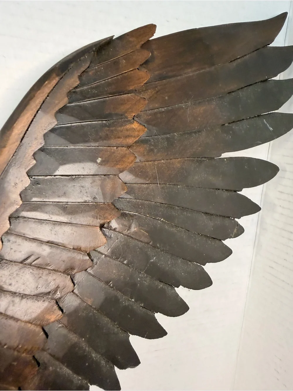 Vintage Hand Carved Wooden Flying Bald Eagle Wall Art Hanging Decor